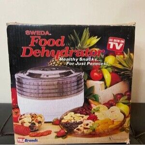 SWEDA Electric Food Dehydrator 4 Trays By TeleBrands Original Box Used